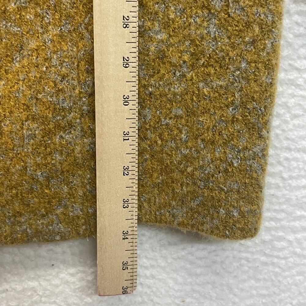 Mia Mai Coat Womens XS Mustard Yellow Boucle Wool Blend Mohair Jacket Italy - Picture 11 of 12
